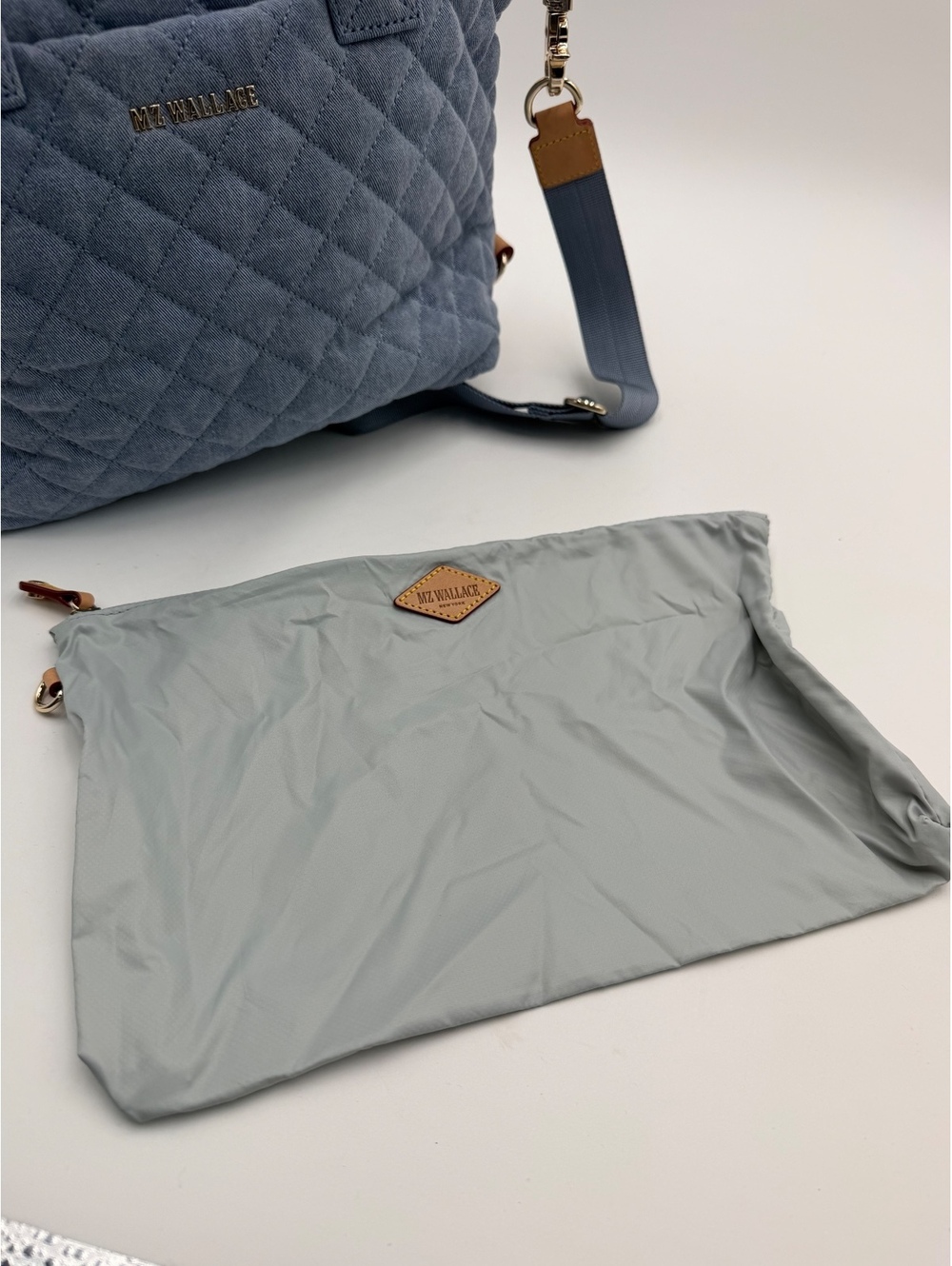 MZ Wallace True Light Denim Small Sutton Deluxe - Picture 7 of 9